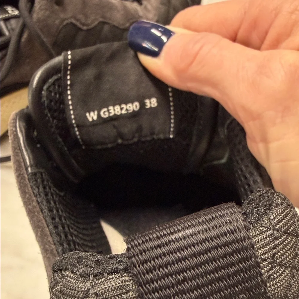 CHANEL Women's Black Lace UP Factory Distressed Sneaker Size 38